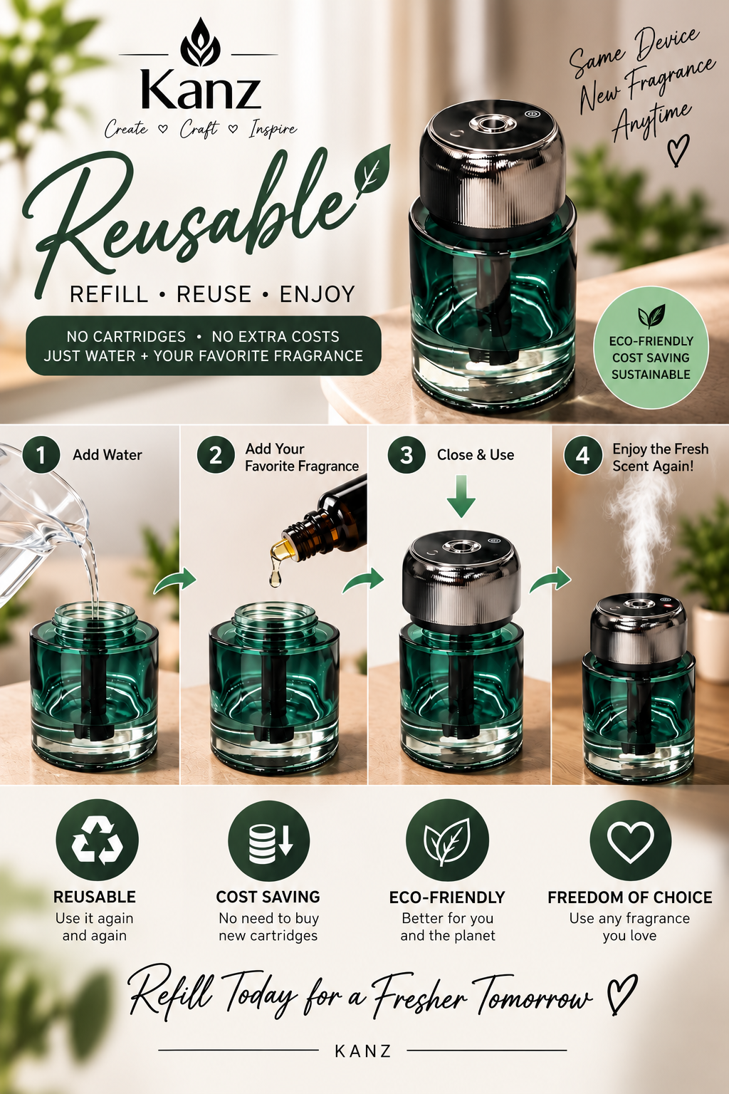 CARE FRAGRANCE DIFFUSER – REUSABLE - Image 3